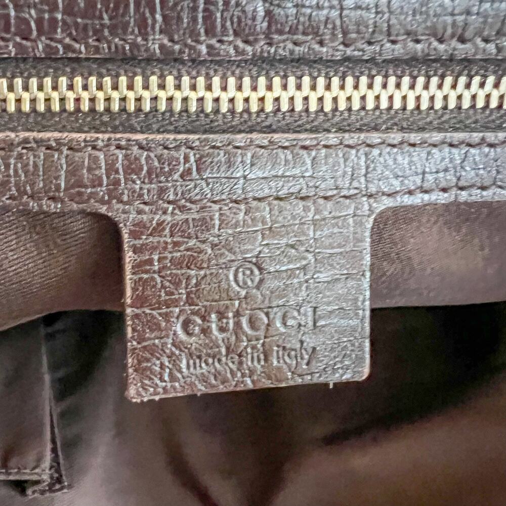 GUCCI GG Supreme Canvas and Leather Tote Bag - Picture 10 of 16